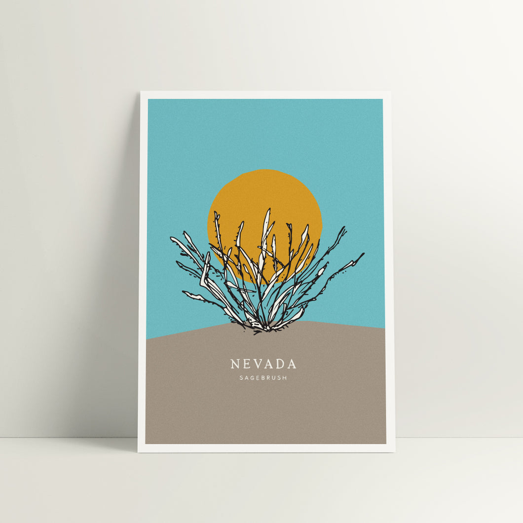 NEVADA STATE FLOWER | ART PRINT