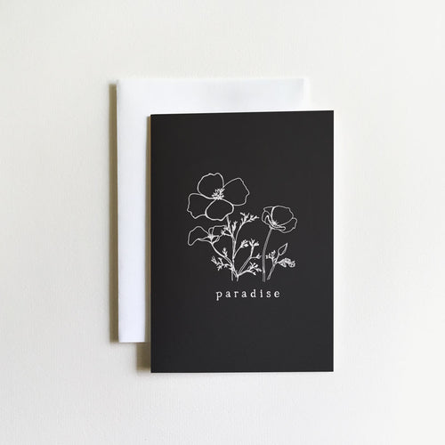PARADISE WILDFLOWER RELIEF GREETING CARD